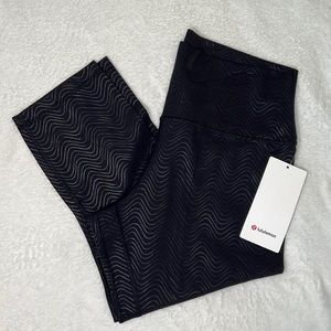 lululemon athletica Black Wave Pattern Leggings